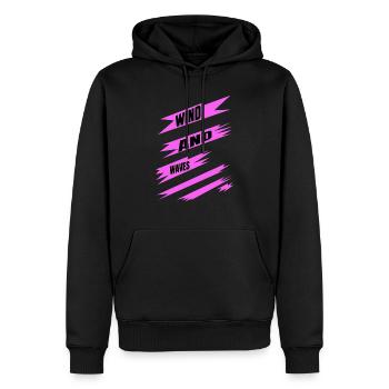 quote windsurfing competitions self-expression - Männer Premium Bio Hoodie - Schwarz - Vorne - Nico (187cm)