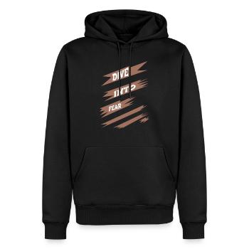 fun inner courage courage mindset - Männer Premium Bio Hoodie - Schwarz - Vorne - Nico (187cm)