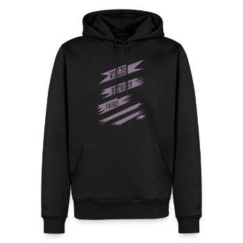 fun escape quotes literature appreciation geek - Männer Premium Bio Hoodie - Schwarz - Vorne - Nico (187cm)