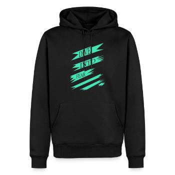 bungee jumping community daring spirit birthday - Männer Premium Bio Hoodie - Schwarz - Vorne - Nico (187cm)