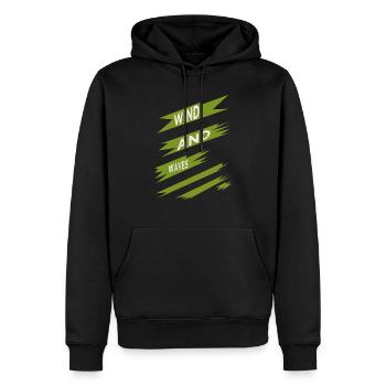 Chevaucher le vent idée cadeau d’anniversaire cadeau - Sweat à capuche Premium bio Homme - noir - Devant - Nico (187cm)