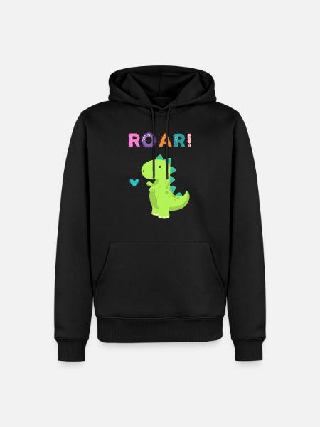Roar - Sweet Dino! - Men’s Premium Organic Hoodie - black