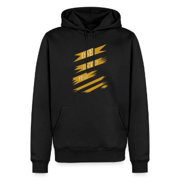 awesome daring spirit bungee jumping excitement - Männer Premium Bio Hoodie - Schwarz - Vorne - Nico (187cm)