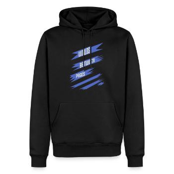 Drôle, Évasion numérique, Fun, Escapade mentale, Relaxation - Sweat à capuche Premium bio Homme - noir - Devant - Nico (187cm)