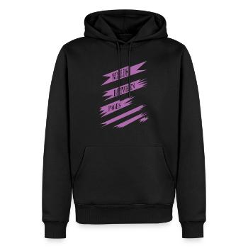 Idée actuelle Geek Lecture Culture Heureuse Déclaration - Sweat à capuche Premium bio Homme - noir - Devant - Nico (187cm)