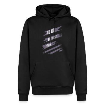present book reviews mental getaway - Männer Premium Bio Hoodie - Schwarz - Vorne - Nico (187cm)
