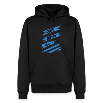 boldness quote geek resilient courage facing fears - Männer Premium Bio Hoodie - Schwarz - Vorne - Nico (187cm)