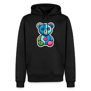 Patchwork Pal - Men’s Premium Organic Hoodie - black - Front - Nico (187cm)