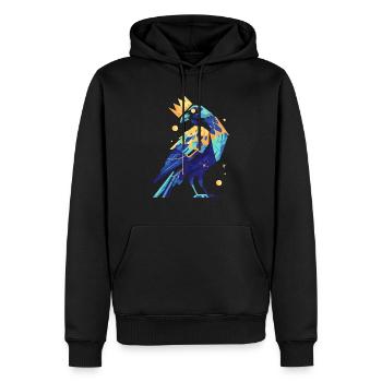 Fabulous Raven - Männer Premium Bio Hoodie - Schwarz - Vorne - Nico (187cm)