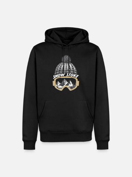 Snow Stoke - Men’s Premium Organic Hoodie - black