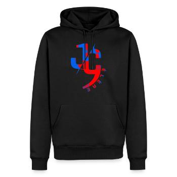 JC19 - Sweat à capuche Premium bio Homme - noir - Devant - Nico (187cm)