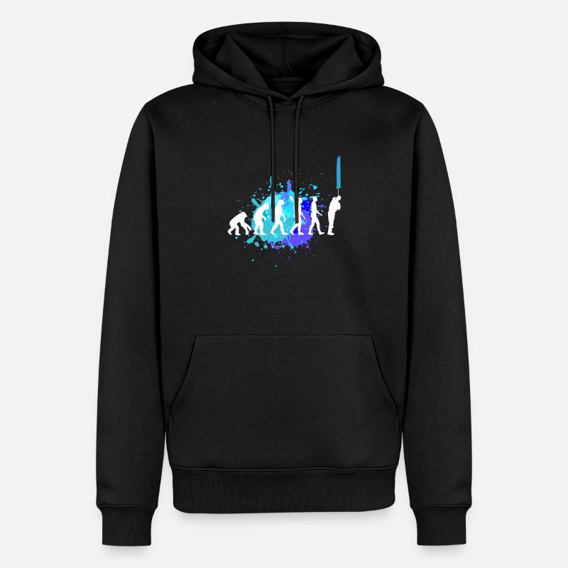 Evolution Maler – Meister des Handwerks - Männer Premium Bio Hoodie - Schwarz