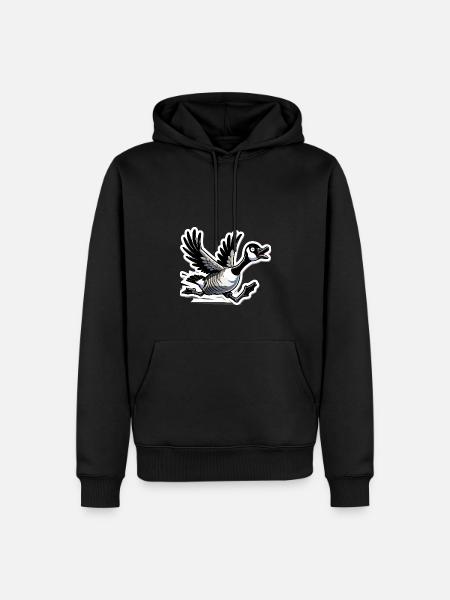Funny Canadian Goose Illustration - Men’s Premium Organic Hoodie - black
