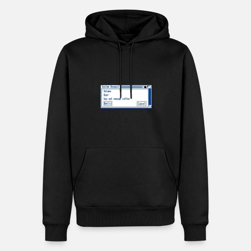 Kaffee Checkbox System Request - Männer Premium Bio Hoodie - Schwarz