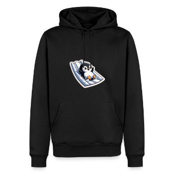 Niedlicher Pinguin Kleiner Pinguin Pinguin-Liebhaber - Männer Premium Bio Hoodie - Schwarz - Vorne - Nico (187cm)