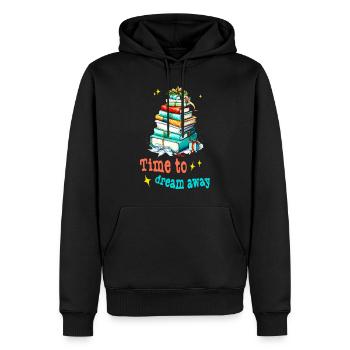 Time to dream away - Books for Christmas - Men’s Premium Organic Hoodie - black - Front - Nico (187cm)