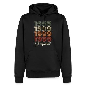 1999 Cadeau D'anniversaire Vintage Original 1999 - Sweat à capuche Premium bio Homme - noir - Devant - Nico (187cm)
