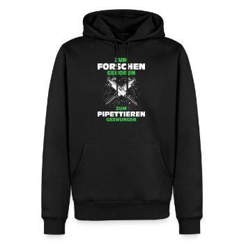 Mikrobiologie/Mikrobiologe/Biologie/Pipette - Männer Premium Bio Hoodie - Schwarz - Vorne - Nico (187cm)