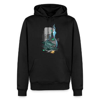Pigeon - Sweat à capuche Premium bio Homme - noir - Devant - Nico (187cm)