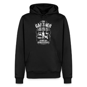 Gärtner Gärtnerei Gartenbau Fleißig Geschenk - Männer Premium Bio Hoodie - Schwarz - Vorne - Nico (187cm)