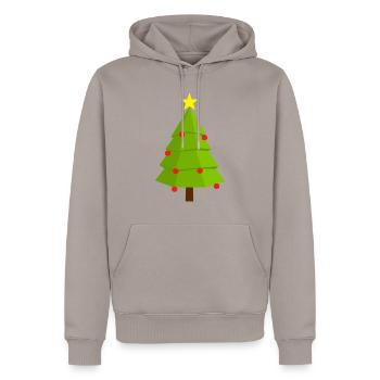 arbre de Noël - Sweat à capuche Premium bio Homme - taupe - Devant - Nico (187cm)