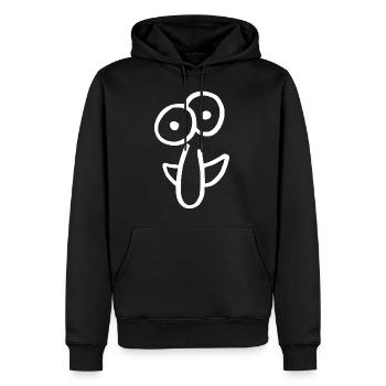 Gesicht mit einer großen Nase lustig 5 Vektor - Männer Premium Bio Hoodie - Schwarz - Vorne - Nico (187cm)
