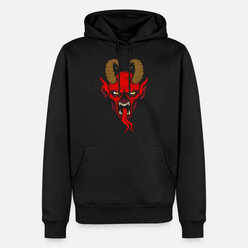 Devil - Teufel - Dämon - Männer Premium Bio Hoodie - Schwarz