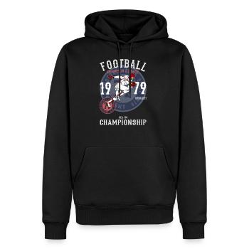 American Football - Männer Premium Bio Hoodie - Schwarz - Vorne - Nico (187cm)