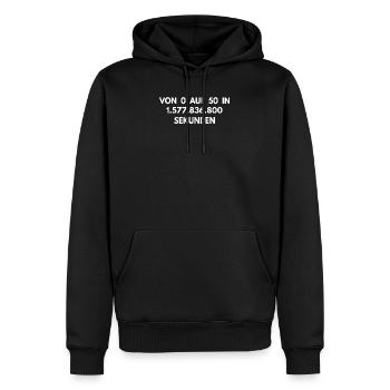 0 auf 50 in Sekunden, 50. Geburtstag Shirt, 1969 - Männer Premium Bio Hoodie - Schwarz - Vorne - Nico (187cm)