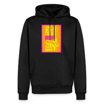 Kaltes Bier - Kaltes Bier - Männer Premium Bio Hoodie - Schwarz - Vorne - Nico (187cm)