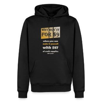 DIY Currency / DIY motto - Men’s Premium Organic Hoodie - black - Front - Nico (187cm)