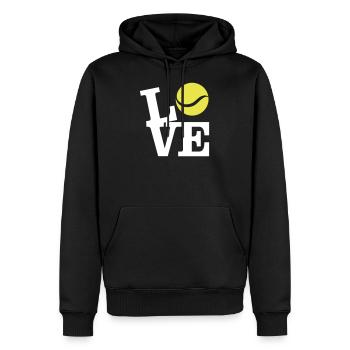 Love Tennis - Men’s Premium Organic Hoodie - black - Front - Nico (187cm)