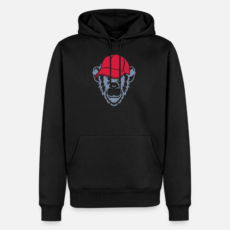 wildes Tier Affe Kappe 0 - Männer Premium Bio Hoodie - undefined