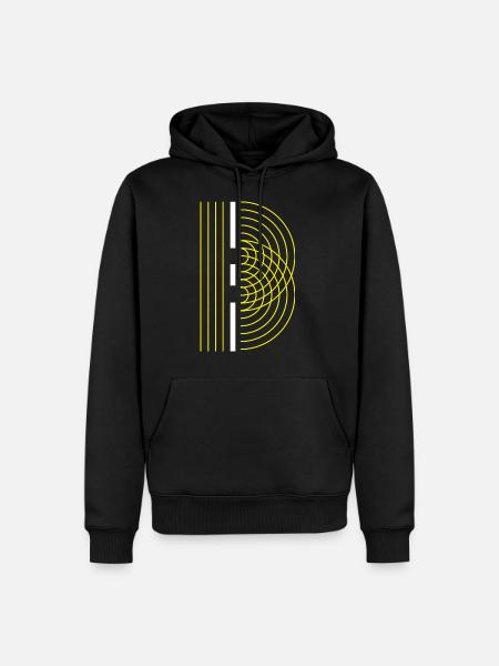 Physics double slit - Men’s Premium Organic Hoodie - black
