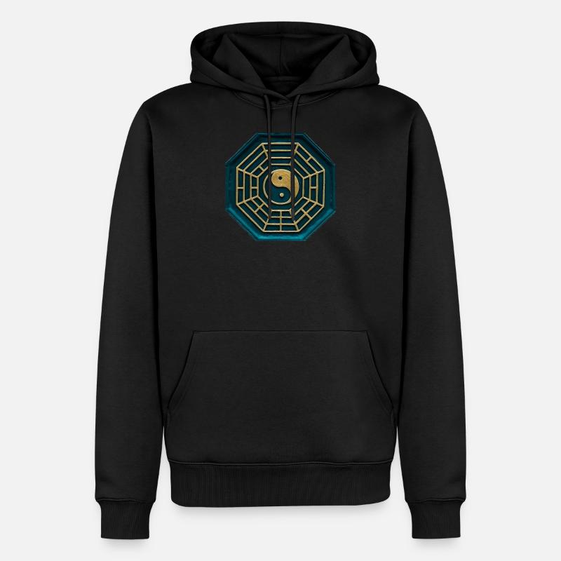 Yin Yang - Männer Premium Bio Hoodie - Schwarz