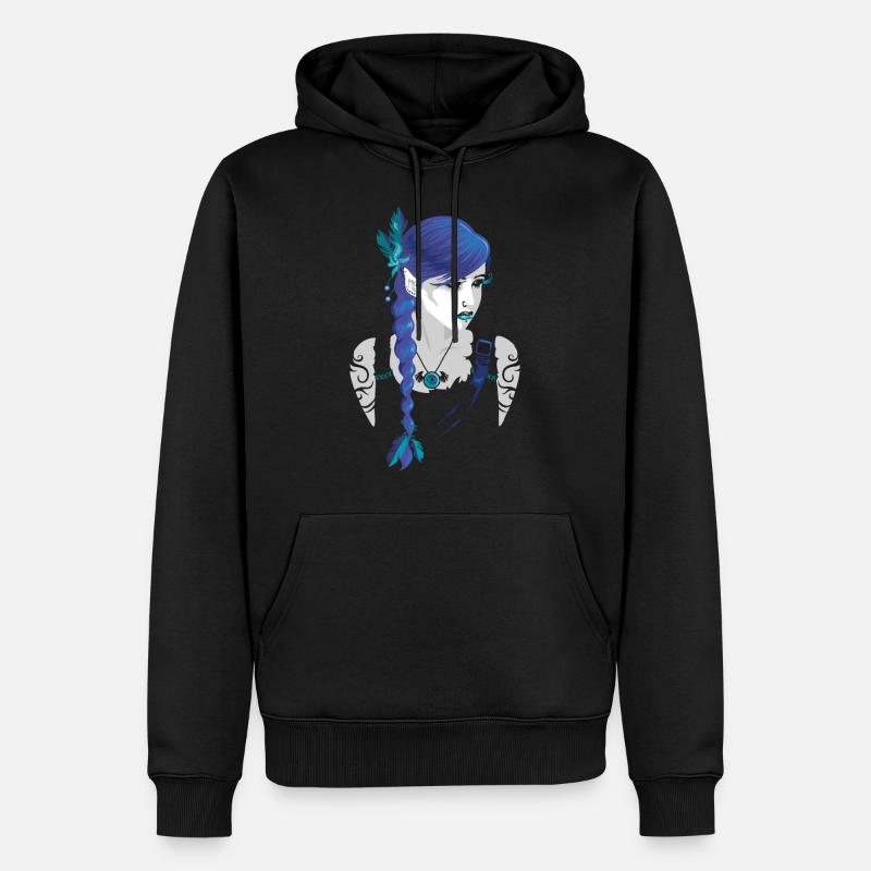 dark elve - Sweat à capuche Premium bio Homme - noir