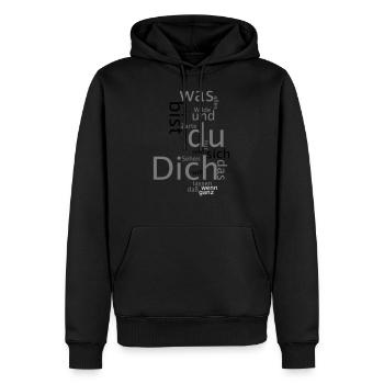 Dich Gedicht - Männer Premium Bio Hoodie - Schwarz - Vorne - Nico (187cm)