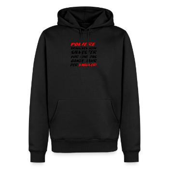 Polier Baustelle Geschenkidee - Männer Premium Bio Hoodie - Schwarz - Vorne - Nico (187cm)