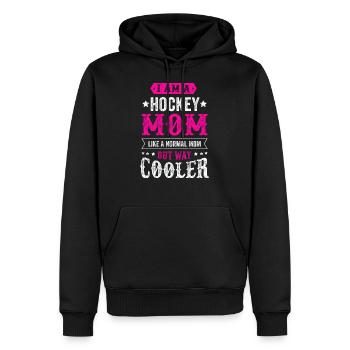 HOCKEY MOM hockey sur glace maman maman cadeau femme - Sweat à capuche Premium bio Homme - noir - Devant - Nico (187cm)