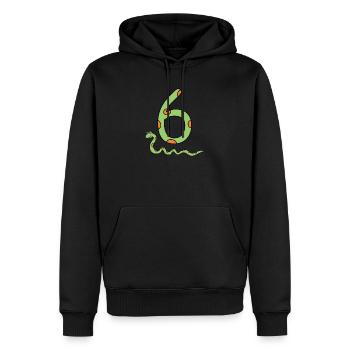 Snake Birthday Boy 6th Sixth Kids Reptile Animal - Men’s Premium Organic Hoodie - black - Front - Nico (187cm)
