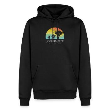 Joshua Tree Nationalpark Kalifornien Wüste Retro - Männer Premium Bio Hoodie - Schwarz - Vorne - Nico (187cm)
