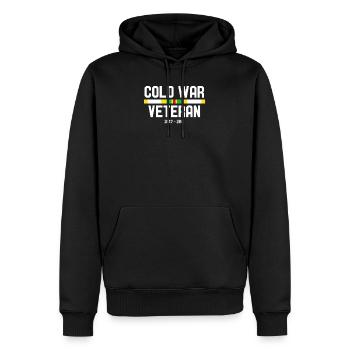 T-shirt vétéran de la guerre froide 1947 1991 Combat Vintage - Sweat à capuche Premium bio Homme - noir - Devant - Nico (187cm)