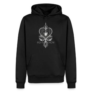 RIGHTNOW - Sweat à capuche Premium bio Homme - noir - Devant - Nico (187cm)