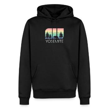 Yosemite California National Park Retro Vintage - Männer Premium Bio Hoodie - Schwarz - Vorne - Nico (187cm)