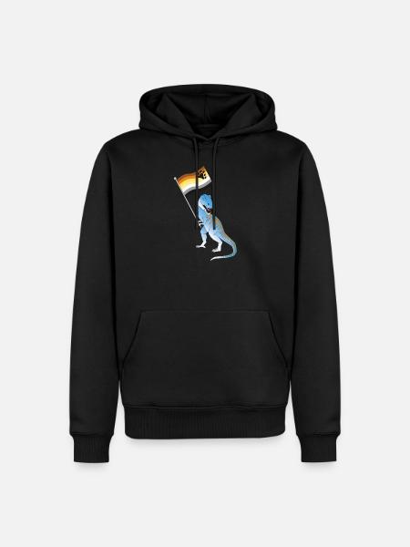Gay Bear Flag Dinosaur LGBTQIA Homosexual Pride - Sweat à capuche Premium bio Homme - noir