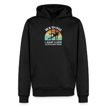 Parkour Free Running Training Traceur Retro Boys - Men’s Premium Organic Hoodie - black - Front - Nico (187cm)