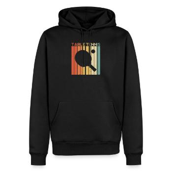 Vainqueur Champion Ping Pong Legend Tennis de Table - Sweat à capuche Premium bio Homme - noir - Devant - Nico (187cm)