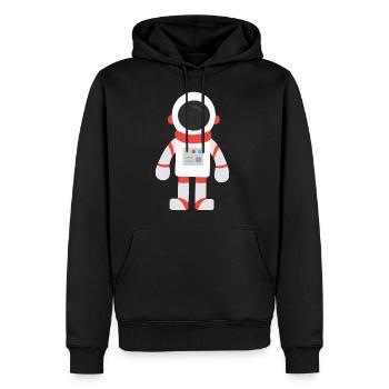 astronaute - Sweat à capuche Premium bio Homme - noir - Devant - Nico (187cm)