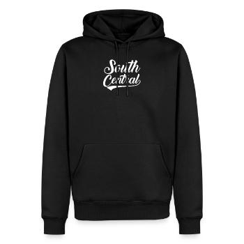 South Central Los Angeles Street LA Slauson - Sweat à capuche Premium bio Homme - noir - Devant - Nico (187cm)