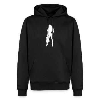 Conception de fille de rock chaud pour les fans de musique rock - Sweat à capuche Premium bio Homme - noir - Devant - Nico (187cm)